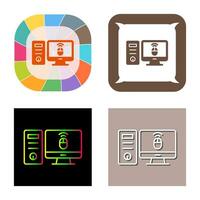 icono de vector de computadora de escritorio