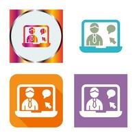 Online Interview Vector Icon