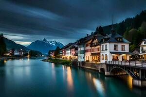 el pueblo de altenkirchen, Suiza. generado por ai foto