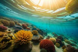 the great barrier reef is under threat from climate change. AI-Generated photo