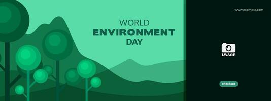 world environment day. Vector design for environmental sustainability education for banners, backgrounds, posters, social media