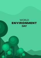 mundo ambiente día. vector diseño para ambiental sustentabilidad educación para pancartas, antecedentes, carteles, social medios de comunicación