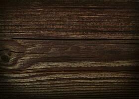 Dark brown textured wood background. photo