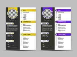 Modern Resume vector CV