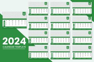 minimalista escritorio calendario 2024 modelo vector