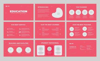 Education Presentation Slide Template Educational School Keynote Presentation Template vector