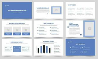 Business Slide Presentation and Business Keynote Template vector