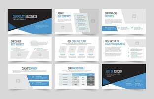 Business presentation template design presentation slide template vector