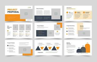 Project proposal presentation or business proposal template vector