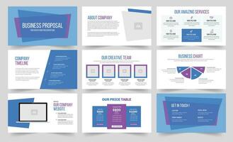 Business Proposal Slide Design and Business Proposal Template. vector