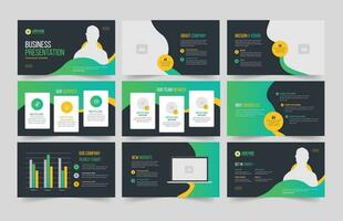 Minimal Business presentation slides template or business presentation template . vector