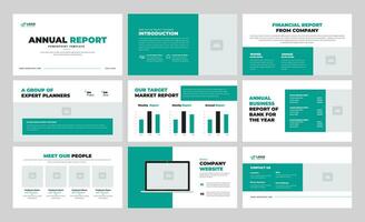 Annual Report Presentation Template Business Annual Report Presentation Template vector