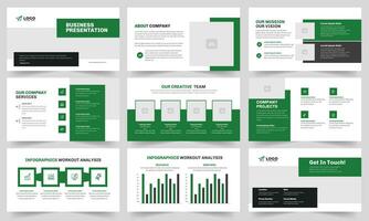 Business Slide Layout and Business Slide Presentation Design. vector