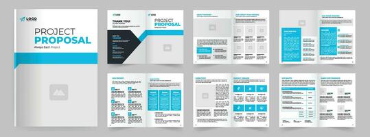 Project Proposal Template and  Project Proposal Brochure Layout vector