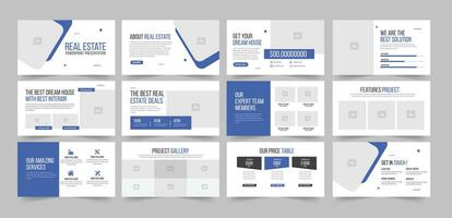 Real Estate Presentation and  Real estate presentation template vector