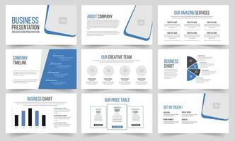 Business Presentation Template or Business Slide Design. vector