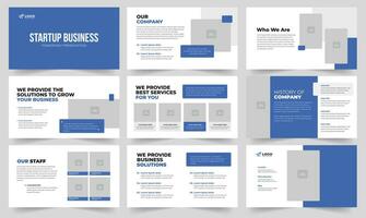 Startup Business Plan Presentation Template or Startup Business Presentation Slide vector