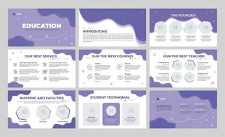 Education Presentation Slide Template Educational School Keynote Presentation Template vector