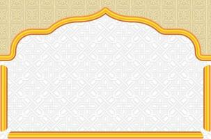 Geometric Gold Islamic Banner Background vector