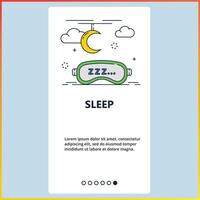 best Sleep mobile web sliders vector