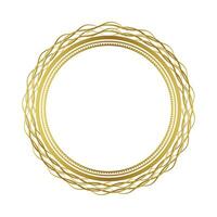 golden round frame with laurel wreath,Vintage flourish Round frame Circle label vector