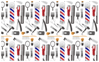 Barbershop Item Pattern Background png