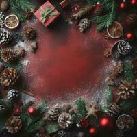 ai generative, cozy Merry Christmas background or happy New Year background. photo