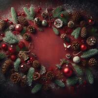 ai generative, cozy Merry Christmas background or happy New Year background. photo