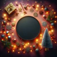 ai generative, cozy Merry Christmas background or happy New Year background. photo