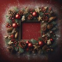 ai generative, cozy Merry Christmas background or happy New Year background. photo