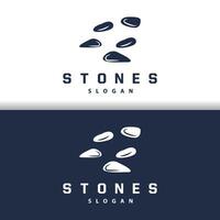 Stone Logo, Premium Elegant Design, Stone Balance Vector, Stepping Rock Walking Icon Illustration Design vector