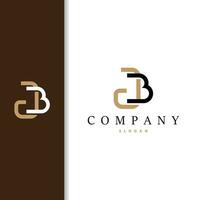 Minimalist GB Letter Logo, BG Logo Brand Modern and Luxury Icon Vector Template Element