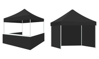 variaciones de plano diseño cabina carpas, negro evento carpas vector