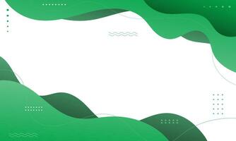 Wavy abstract fluid blank background. Wavy green fluid modern abstract banner vector