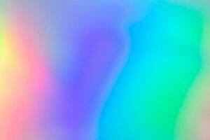 Abstract blur holographic rainbow foil iridescent background photo