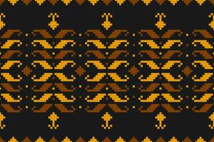 Ethnic Aztec pattern art. Geometric seamless pattern in tribal, folk embroidery, and Mexican style. vector