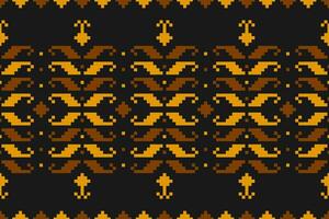 Ethnic Aztec pattern art. Geometric seamless pattern in tribal, folk embroidery, and Mexican style. vector