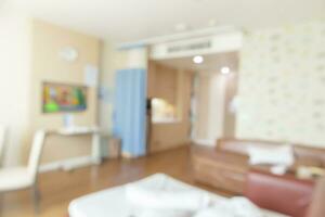 hospital room interior abstract blur for background photo