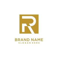R letter design element icon with creative modern concept vector
