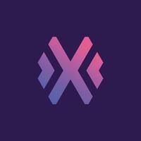 Letter X design element icon vector with creative modern concept idea