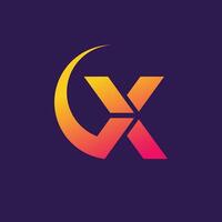 letra X diseño elemento icono vector con creativo moderno concepto idea