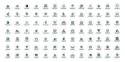 Set of mega bundle company logo design element icon idea vector