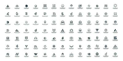 Set of mega bundle company logo design element icon idea vector