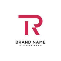 Letter R design element icon with creative modern concept vector