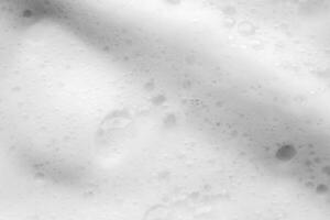 Abstract white soap foam bubbles texture background photo