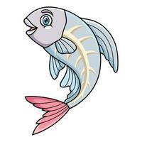 Cartoon X-Ray Fish on white background vector