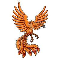 Phoenix bird with wings spread vector