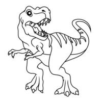 Illustration of Cartoon Dinosaur Gigantosaurus line art vector