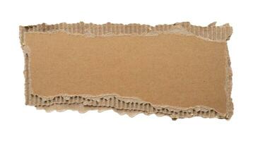 Brown Cardboard paper piece isolated on white background photo