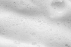 Abstract white soap foam bubbles texture background photo